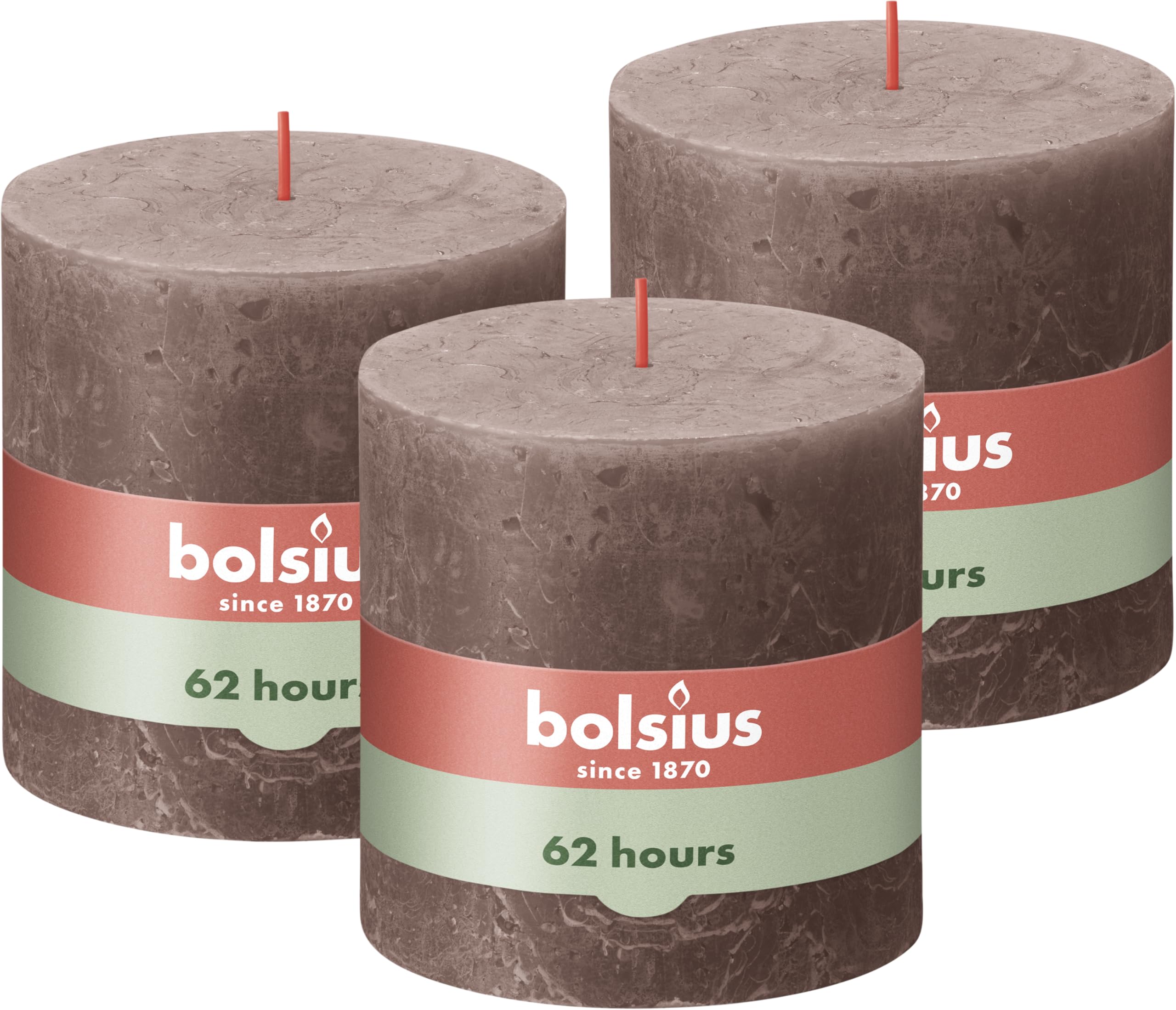 bolsius-rustik-stumpenkerze-xxl-taupe-3-st-ck-10x10-cm image 1
