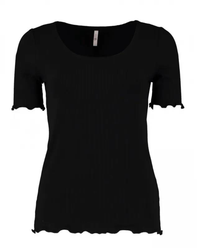 hailys-jana-ripp-t-shirt-schwarz-damen-basic image 1