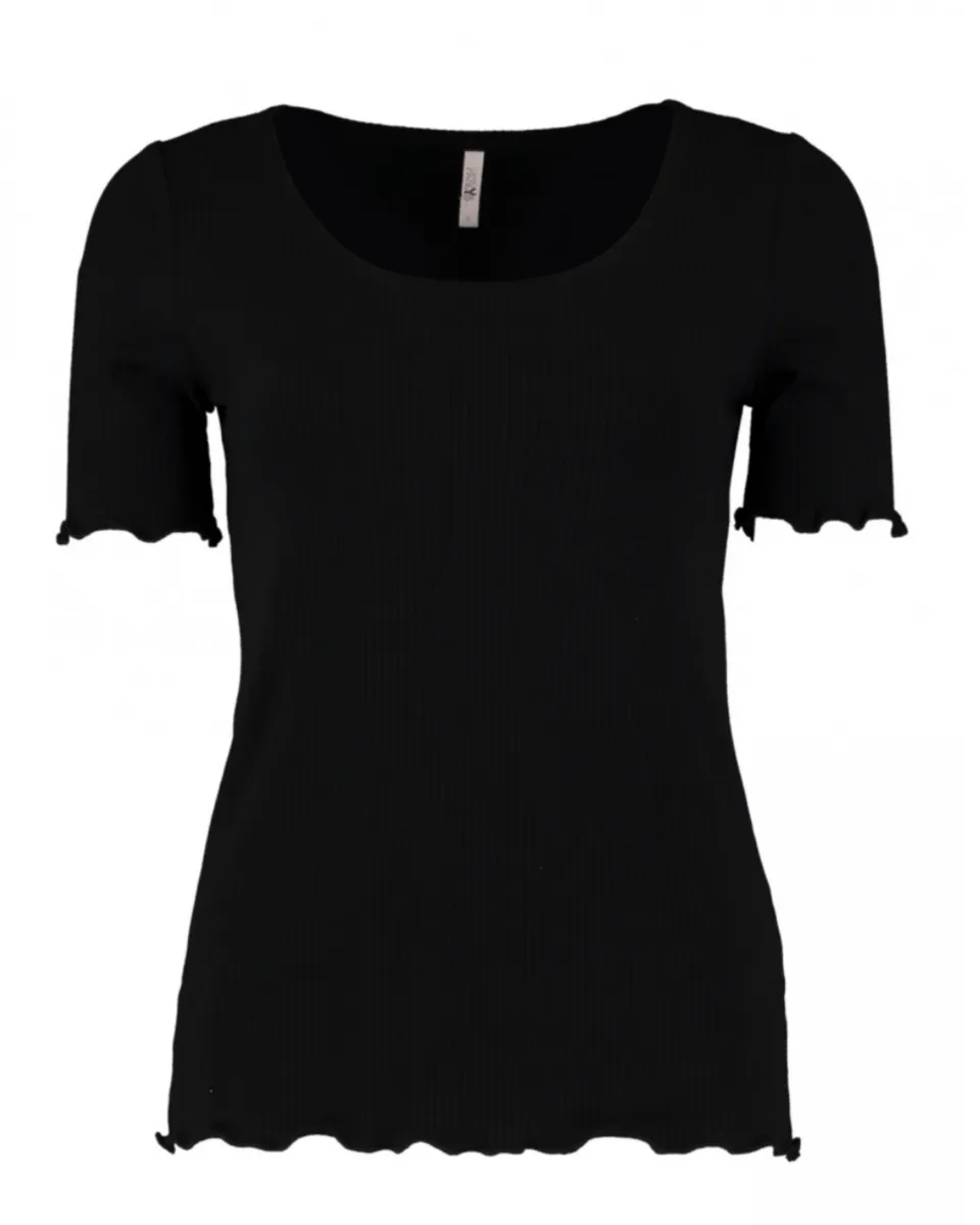hailys-jana-ripp-t-shirt-schwarz-damen-basic image 1