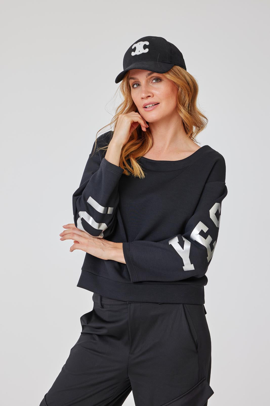 yes-sweatshirt-rmelprint-sweater-schwarz-36-38 image 1