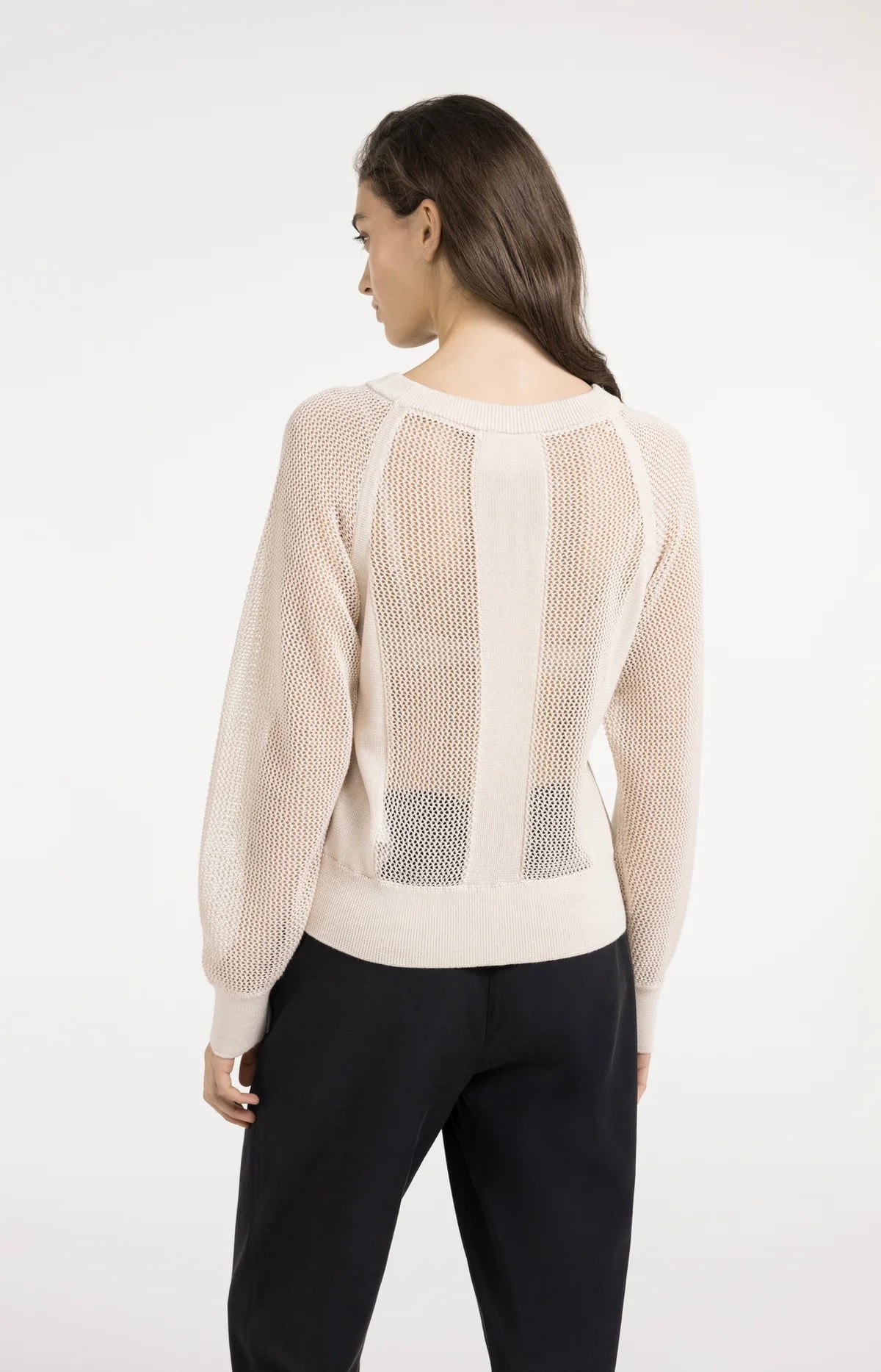 ein-st-ck-vom-gl-ck-yaya-strickpullover-netzoptik-beige image 2