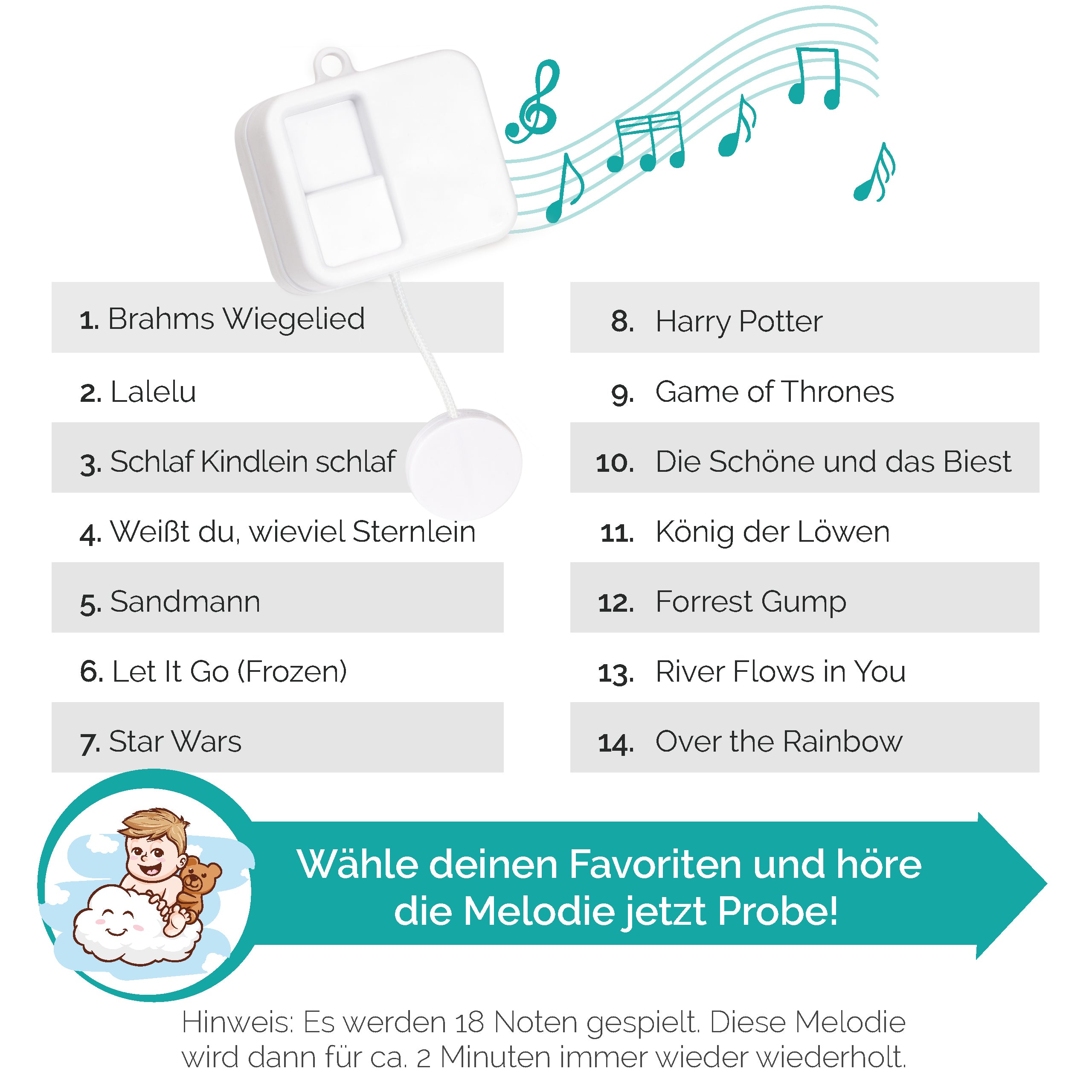 gl-ckswolke-spieluhren-brahms-wiegenlied-spieluhr-werk-waschbar image 6