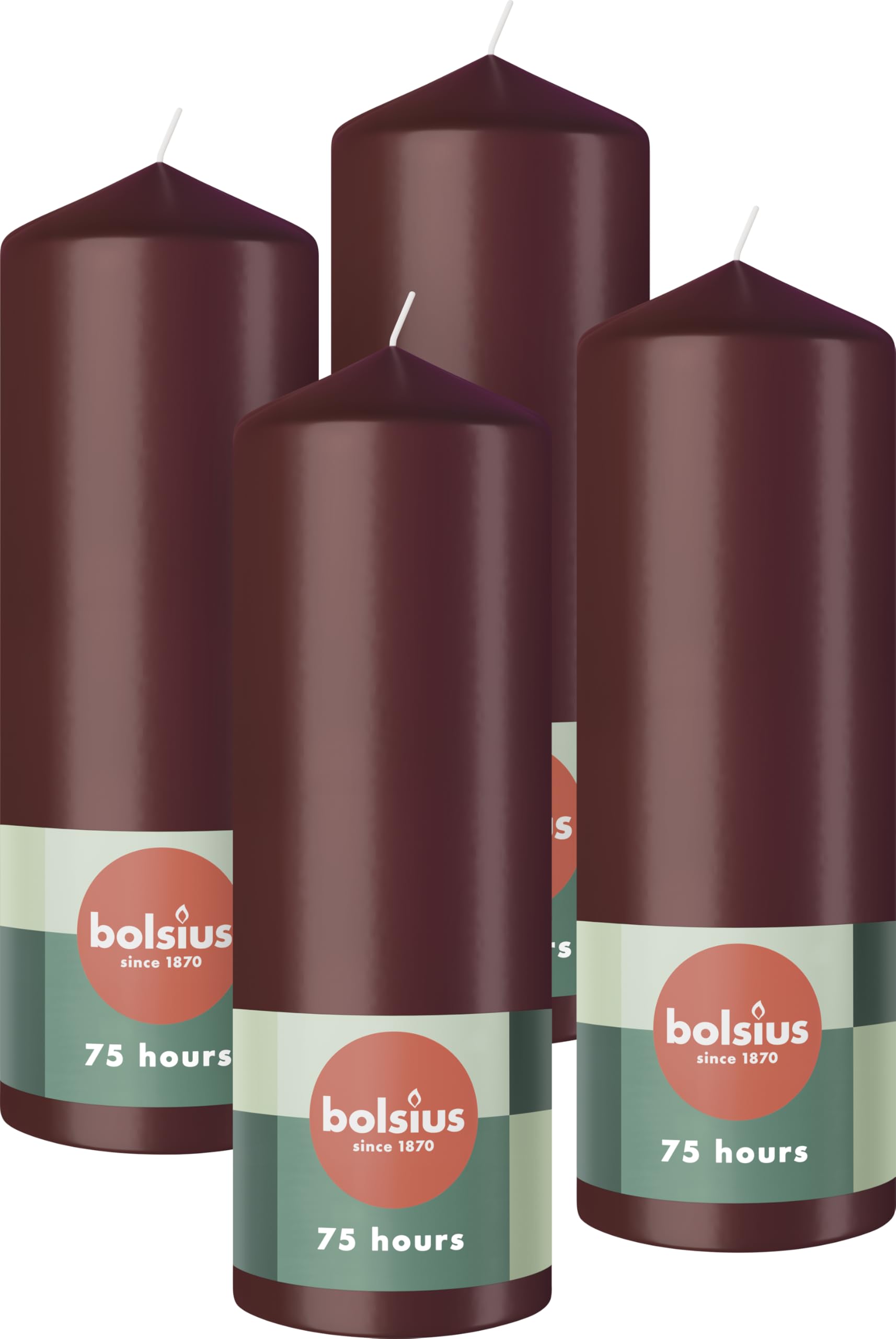 bolsius-essentials-stumpenkerzen-bordeauxrot-20x7cm-4er image 1