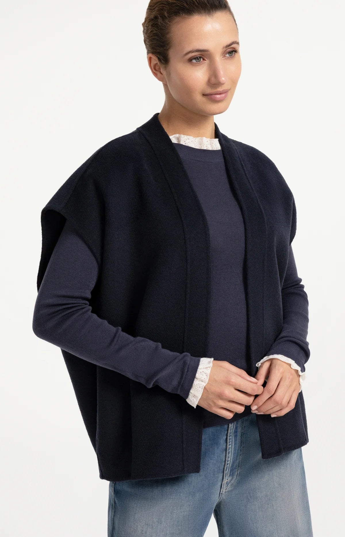 ein-st-ck-vom-gl-ck-yaya-oversize-wollweste-dunkelgrau-melange image 5