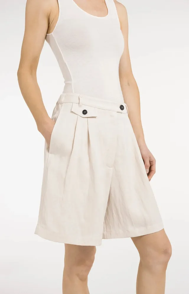yaya-bermudashorts-bundfalten-shorts-creme-36 image 1