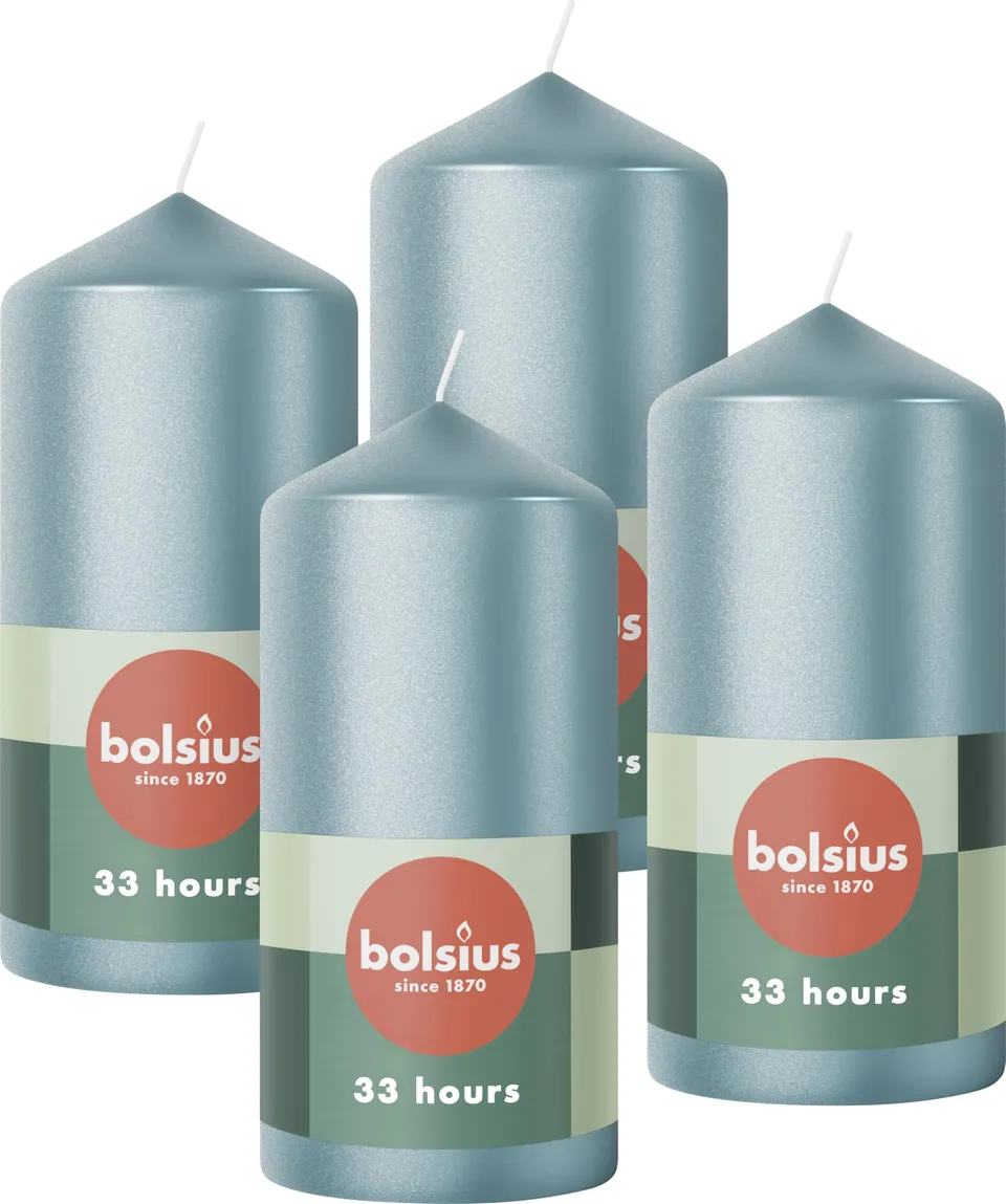 bolsius-essentials-stumpenkerzen-metallic-blau-12x6-cm-4-st-ck image 1