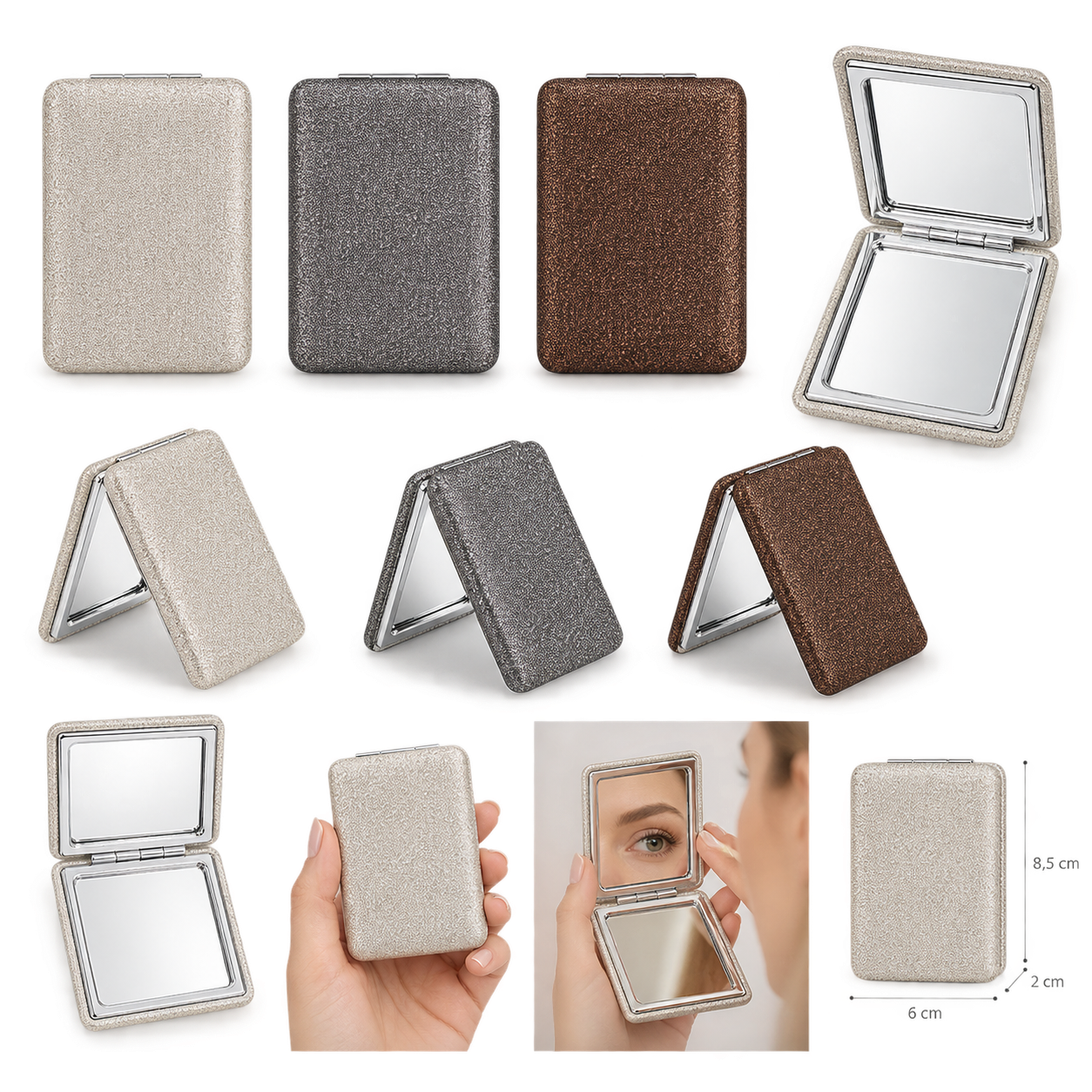ein-st-ck-vom-gl-ck-taschenspiegel-vergr-erung-hellbeige-silber image 3