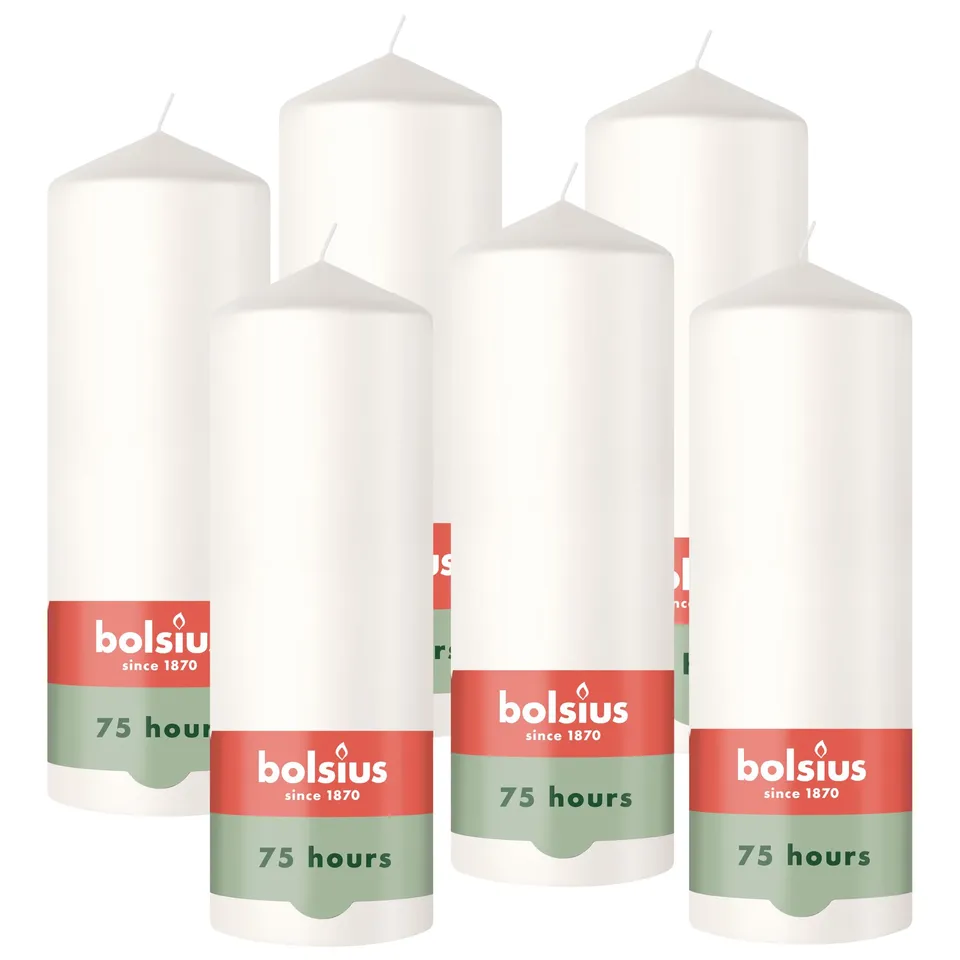 bolsius-essentials-stumpenkerzen-wei-20x7cm-4-stk-75h image 1