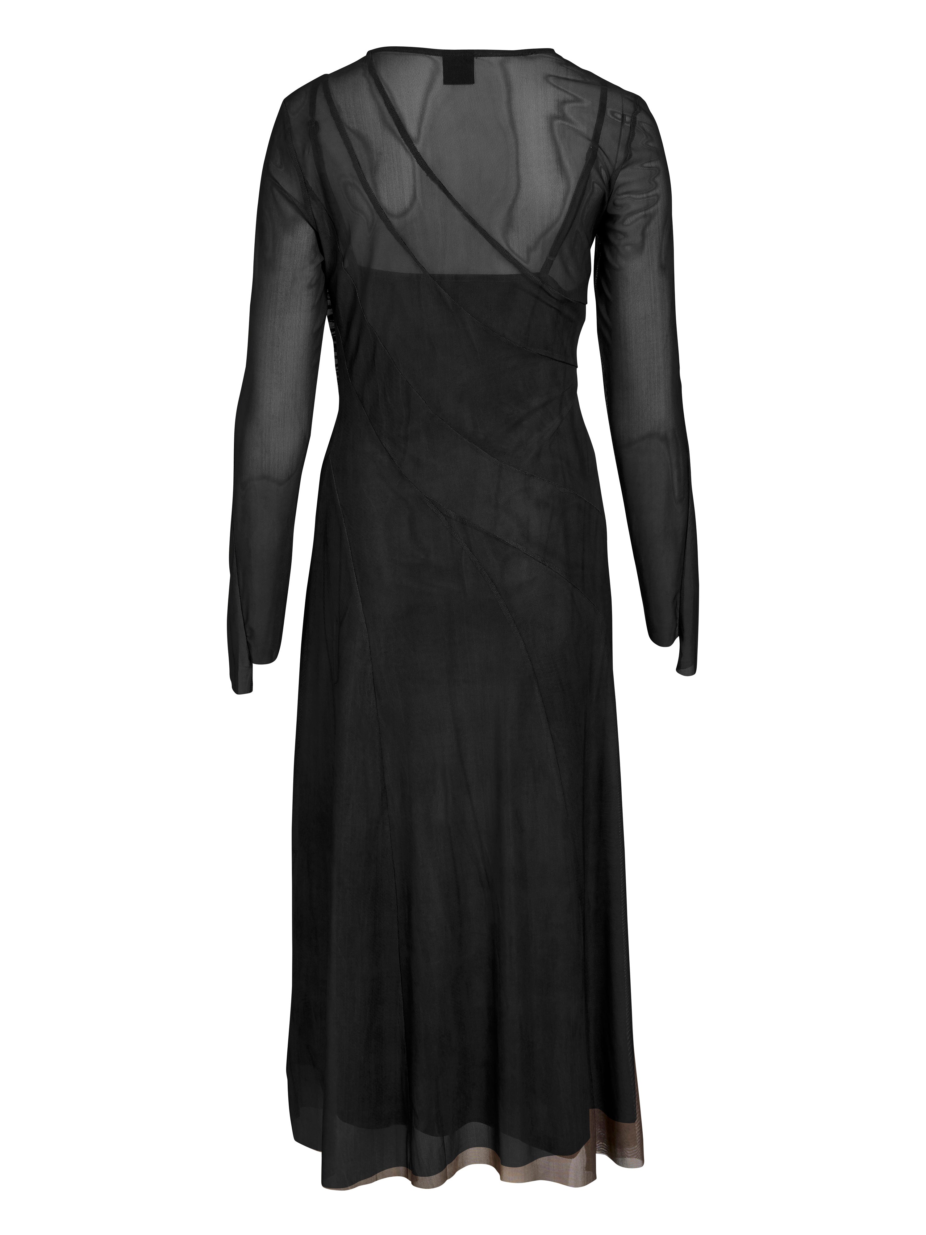 n-denmark-agna-kleid-schwarz-semitransparent-m-mit-unterkleid image 3