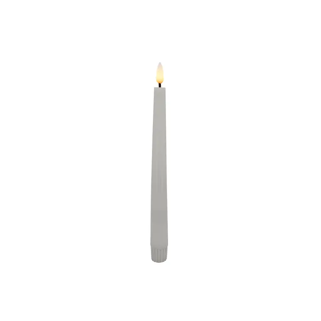 candela-led-stabkerzen-echtwachs-wei-2er-set-17-5-cm image 1