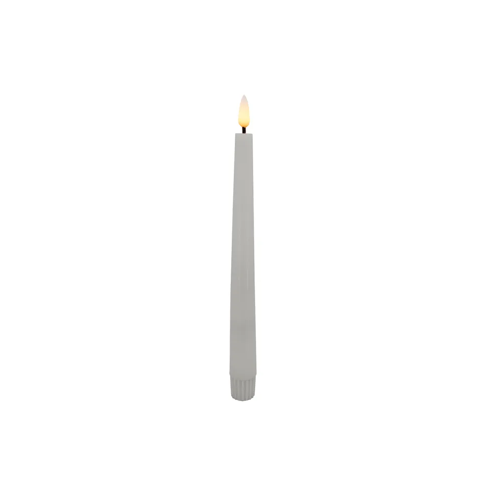 candela-led-stabkerzen-echtwachs-wei-2er-set-17-5-cm image 1