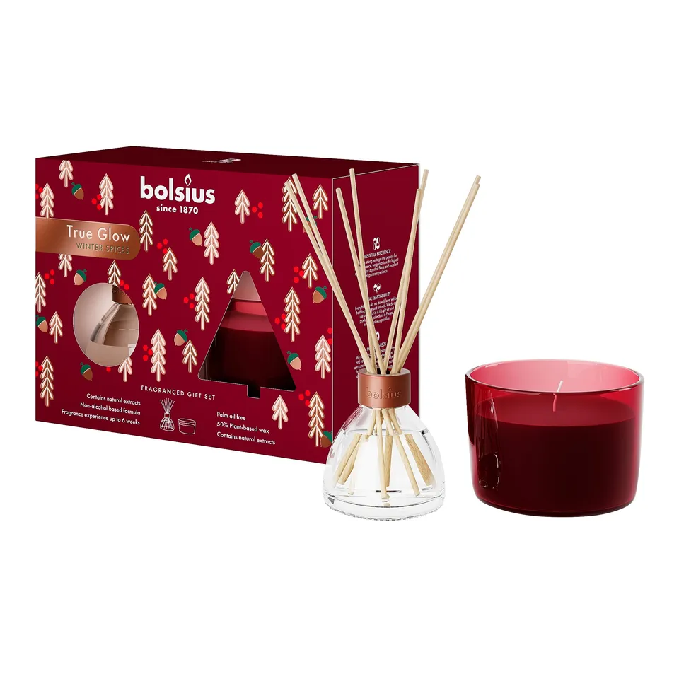 bolsius-true-glow-geschenkset-winter-spices-bordeauxrot-duftset image 1