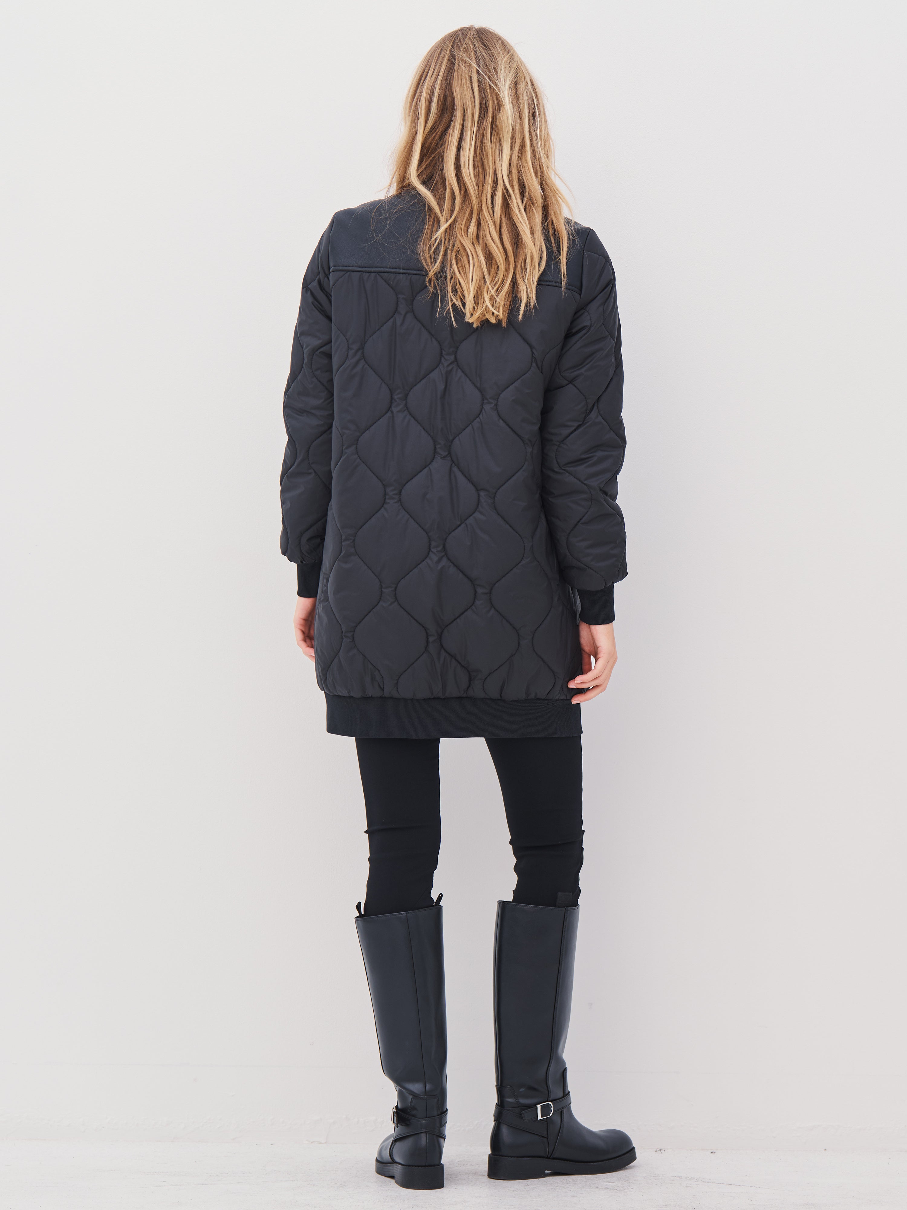 n-denmark-arisa-steppmantel-damen-schwarz-kunstleder-gr-xs-m image 5