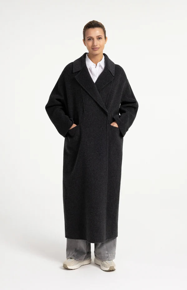 yaya-oversize-wollmantel-damen-dunkelgrau-melange-maxi image 2