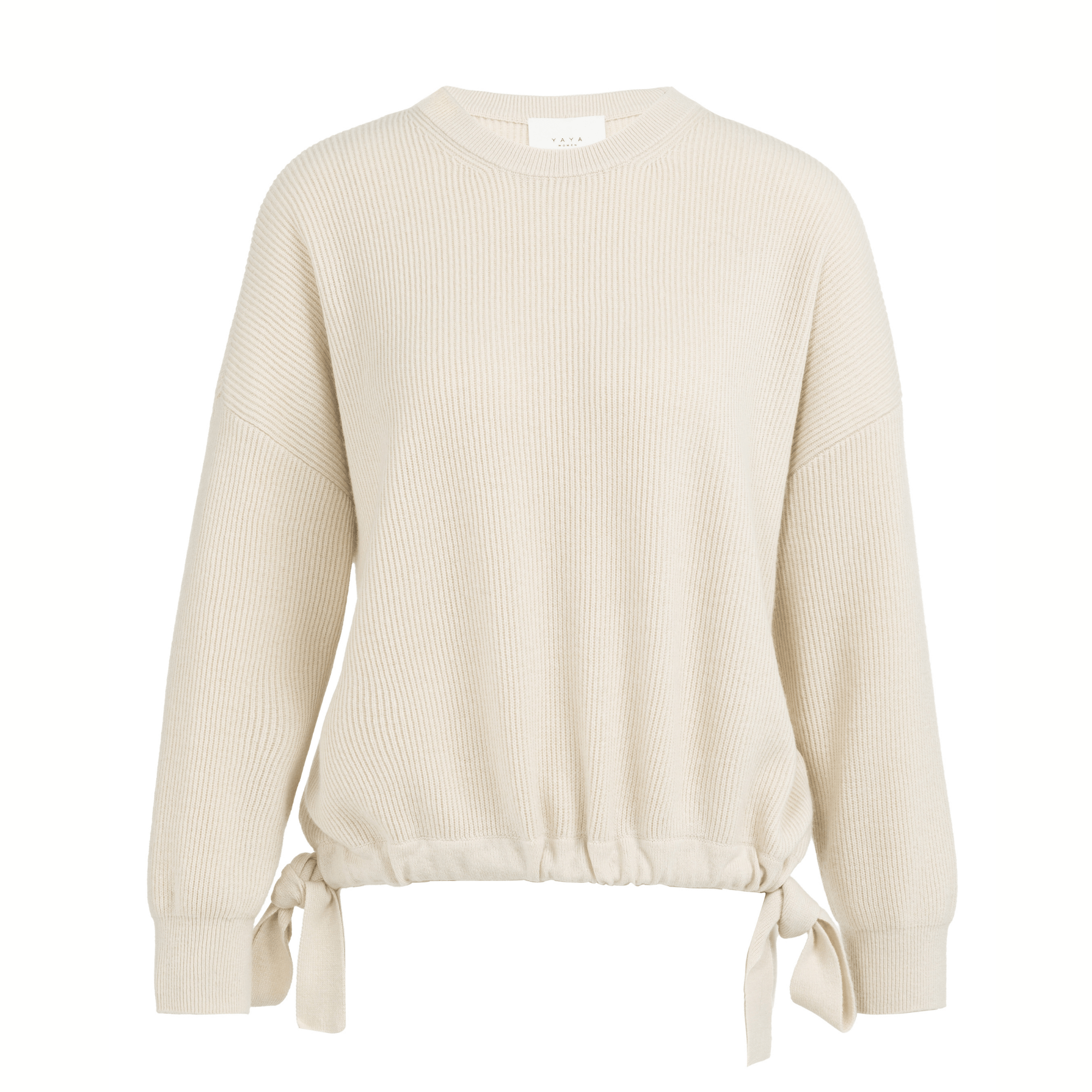 yaya-strickpullover-beige-pullover-oversize-mit-bindeband-gr-m image 6